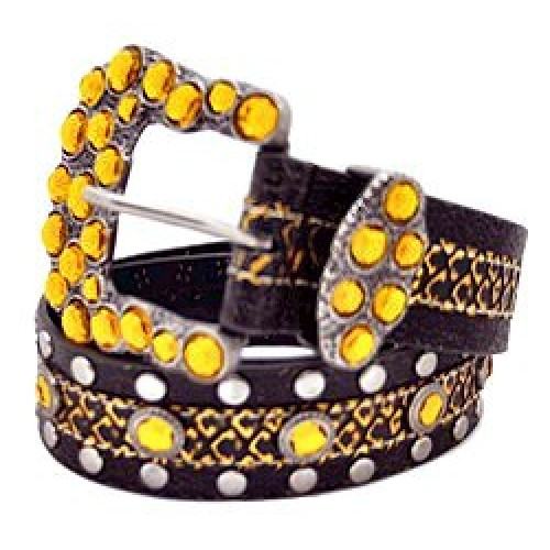 Belt - Jeweled & Studded Bell  w/ Square Buckle - BLT-TO29664