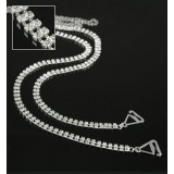 Bra Straps - Two-row Crystal Chain Strap - Clear - BS-HH04
