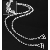Bra Straps - Single Line Crystal Chain Strap - Clear - BS-HH19CL