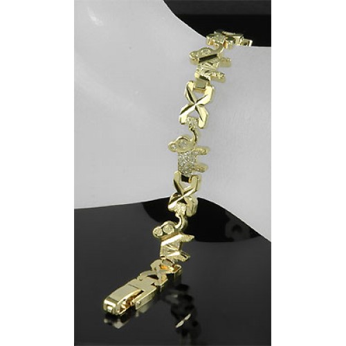 14K Gold Plating Chain Bracelet w/ Fold Closure - Elephant - BR-YI343B