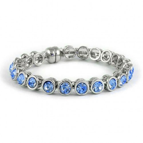 Crystal Bracelets w/ Magnetic Closure - Blue - BR-JJB2383BL