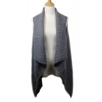 Cardigans & Vests - Knitted Cardigan - Grey