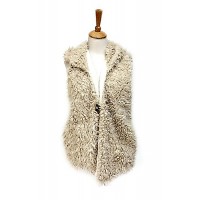Cardigans & Vests - Faux Sheep Fur Vest w/ Hood