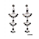 Crystal Earrings  - Black - ER-13355BK
