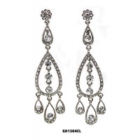 Chandelier Crystal Earrings - Clear - ER-EA1264CL