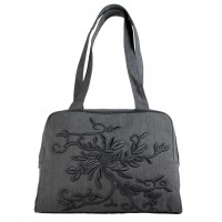 Embroidered Flower Pint - Tote Bag - BG-D2C