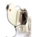 Messenger Bag w/ Genuine Leather Fringes - Bone - BG-A43810BONE