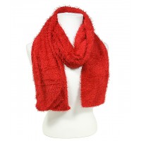 Scarf - Chenille -Red Color - SF-S1325RD