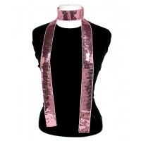 Scarf - Square Sequined Scarf - Light Pink - SF-SFS109105